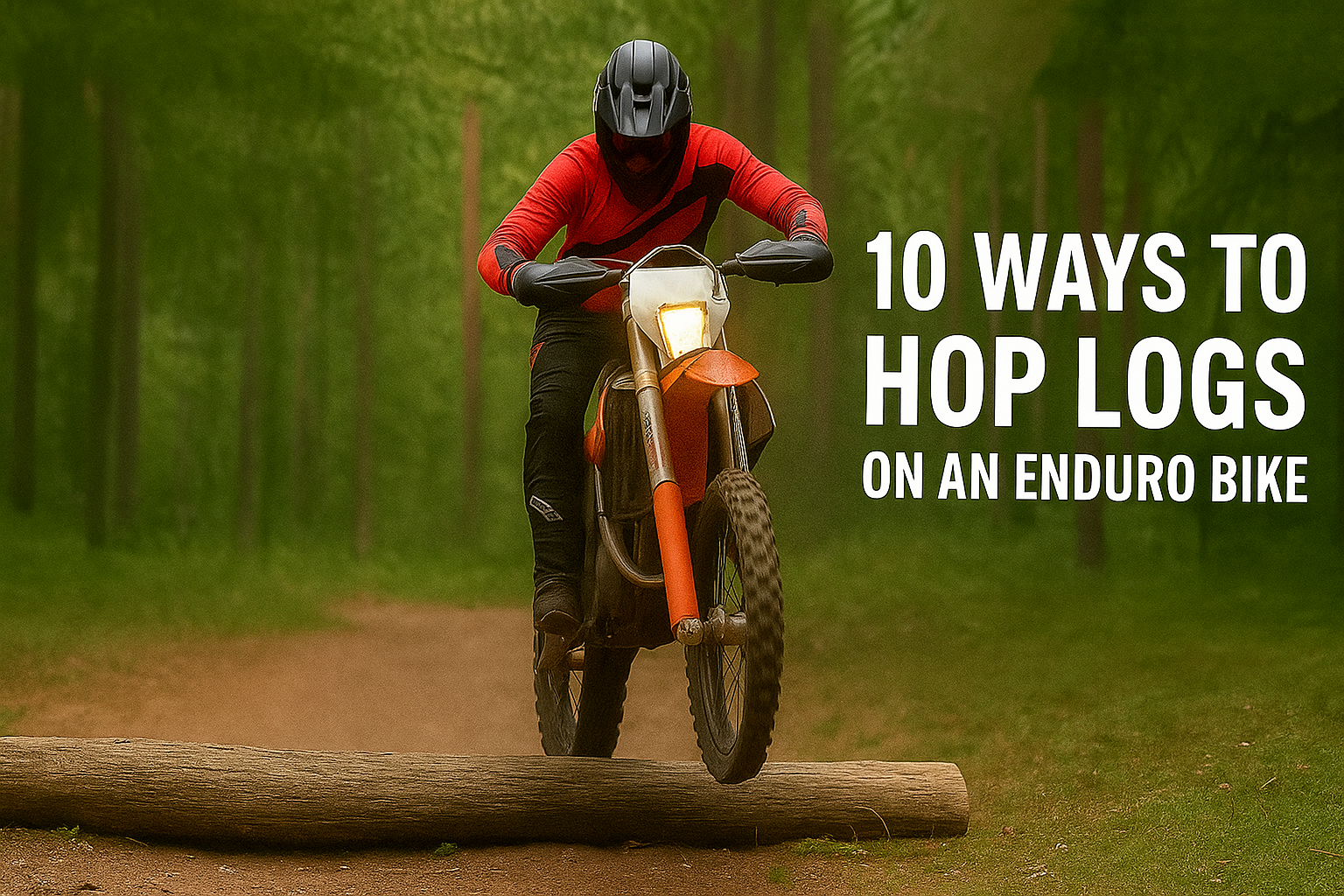 10 ways to hop logs on a dirt bike