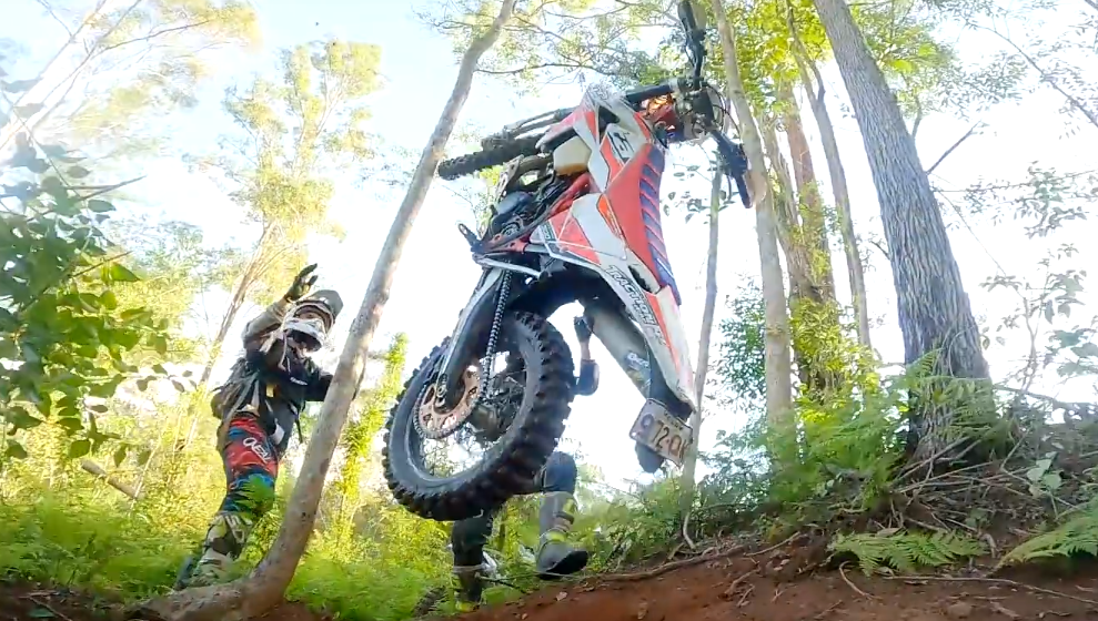 Ghosting the bike. Credit: Cross Training Enduro YouTube