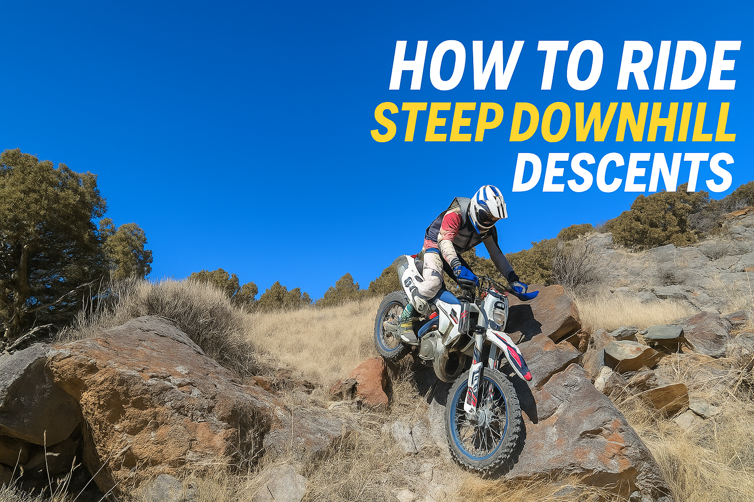 How to Ride Steep Downhill Descents on a Enduro Bike. Credit: IRC Tire USA Moto