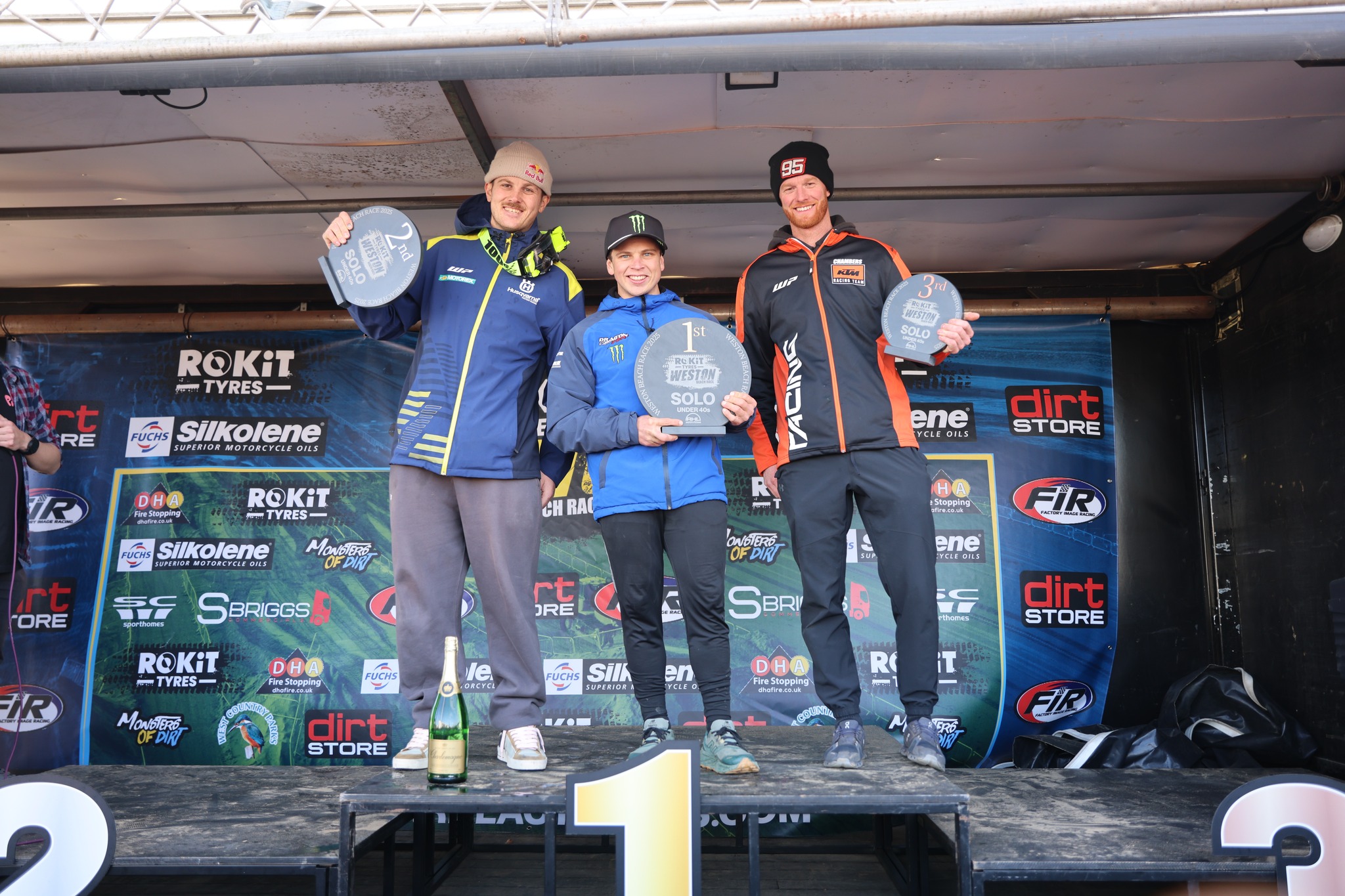 Weston Beach Race Podium. Credit: @billybolt57 Instagram